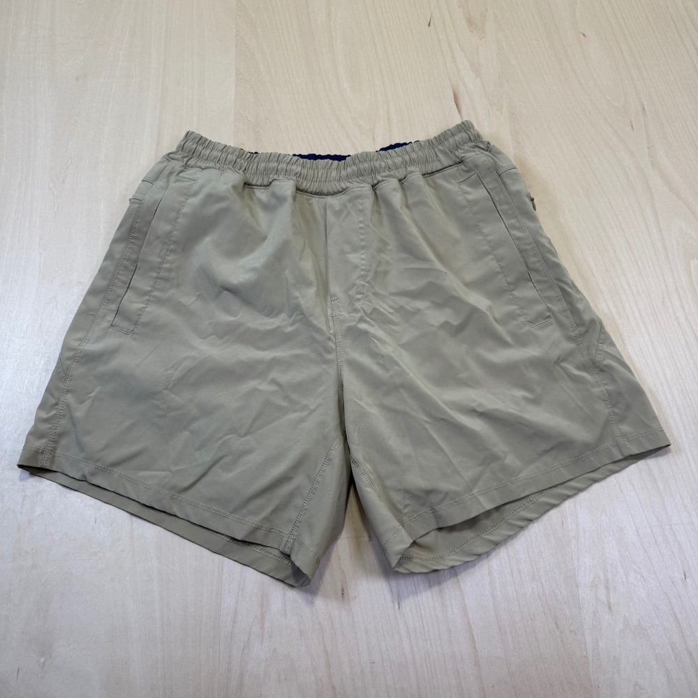 FREEBALLERS Tan Athletic Shorts‎ Men's Size L Elastic Waist Gym Workout Casual
